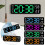With Calendar Date Temperature LED Large Display USB Digital Wall Clock R9 White shell rose red light 1pcs 3