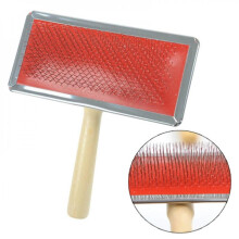Big Clearance! Pet Slicker Brush Sheepskin Rug Brush Cleaner Fine Wire Rugs Brush to Remove Any Hidden Dirt Cats & Dog Brush