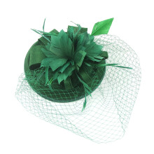 Retro Handmade Sweet Fascinator Hat Faux Feather Flower Mesh Shape Party Headgear Banquet Accessories
