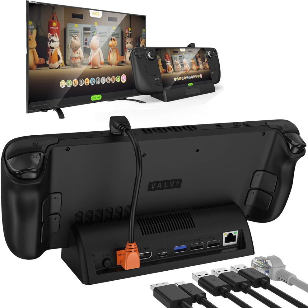 Docking Station Compatible With Steam Deck And Steam Deck Oled,Support Hdmi 4K Video Display Output,Steam Deck Docking 9555307209737