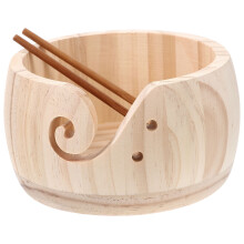 1 Set Yarn Bowl with Crochet Hook Knitting Yarn Holder Wool Organizing Bowl Knitting Tools
