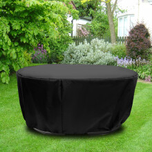 Qenwkxz Waterproof Stock Tank Cover for 100 Gallon Oval Stock Tank 420D Oxford Fabric Bathtub Outdoor Use (Black)