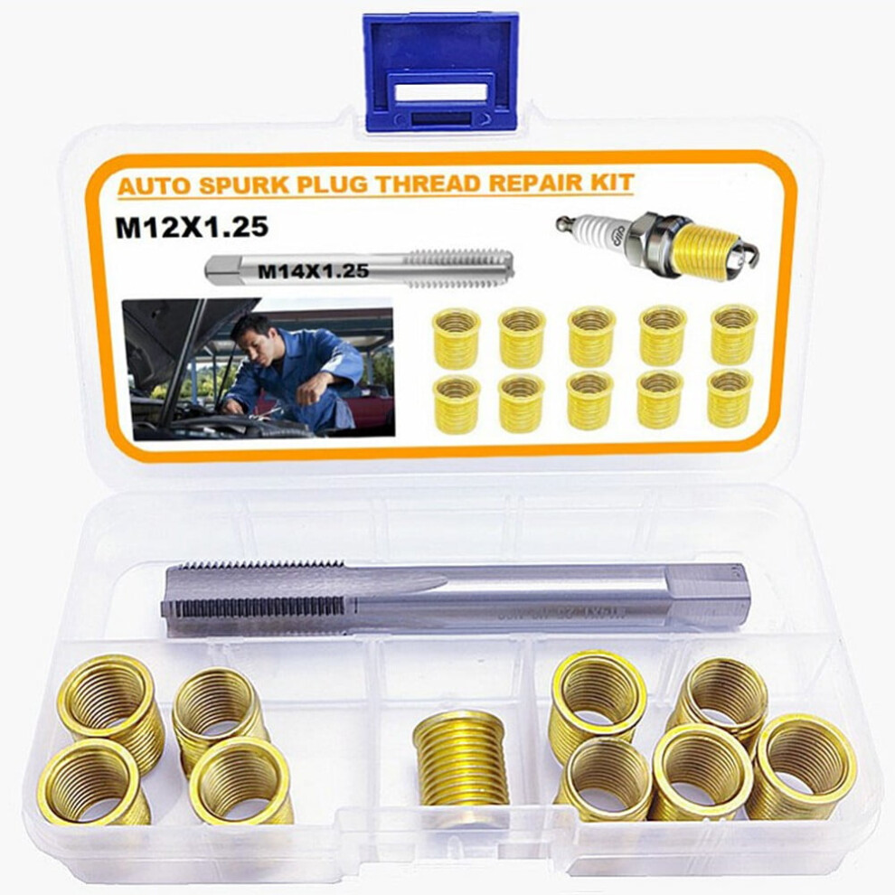 Thread Hole Repair Tools Metal M12 X 1.25 Inserts X 1.25 Tap 14Mm 9555307210191