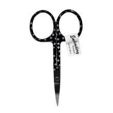 3 3/4 Inch Black Blossoms Embroidery Scissors