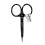 3 3/4 Inch Black Blossoms Embroidery Scissors 1