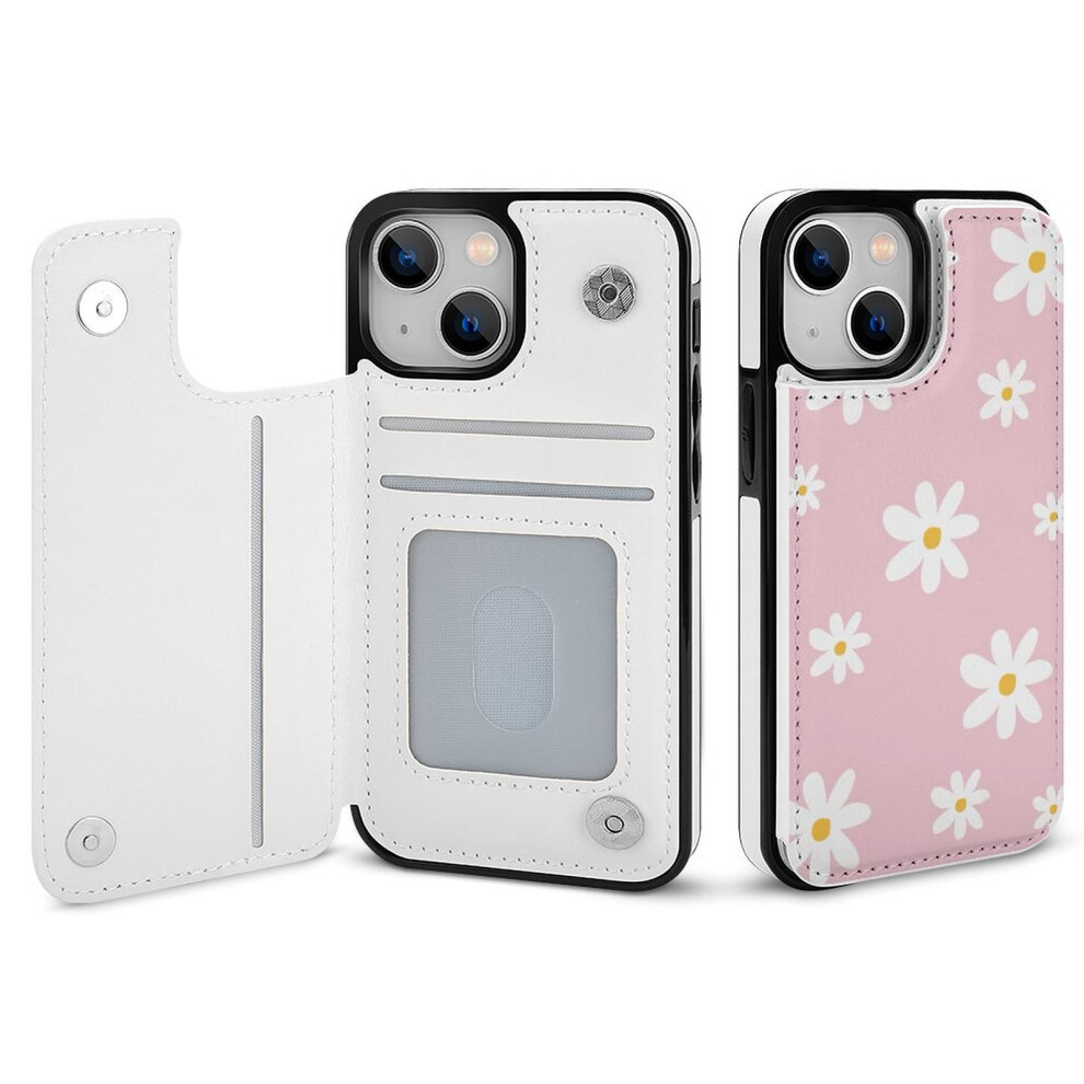 Floral Pattern Compatible With Iphone 14 Wallet Case, Pu Leather Flip Folio With Card Holder, Kickstand & Magnetic Clasp 9555307212195