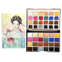 Office&Craft&Stationery 24 Color Glitter Watercolor Paints Set Pearlescent Color Artist Art Set For Painting On Fabric Paper Crafts