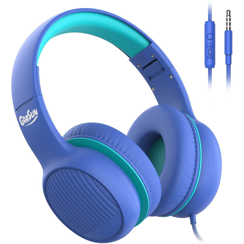 Premium A66 Kids Headphones With 85Db/94Db Volume Limited, In-Line Hd Mic, Audio Sharing, Foldable Toddler 9402001834362