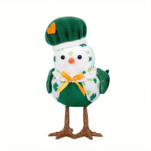 YMARPT St. Patrick's Day Birds Decor, 1/2PCS Glowing Lighted Fabric Bird Figurine, compatible with St. Patrick's Day Home Kitchen Table Display