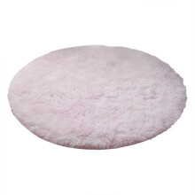 Round Fluffy Princess Plush Carpet Mat, Soft Shaggy Circle Area Rug for Kids Girls Room, Nursery, Living Room