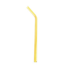 Feiona 1Pc Glass Straw Drinking 180mm*8mm Reusable Elbow Straws Glass Eco Friendly Heat Resistant Glass Straws for Smoothies Cocktails