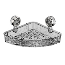 Bathroom Suction Cup Rack, Punch-free Wall-mounted Shelf, Toilet & Wash Basin Corner Triangle Storage, compatible with Shower Caddy
