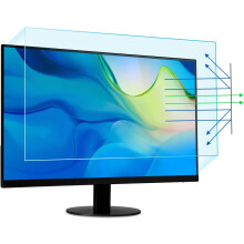 24 Inch Anti Blue Light Monitor Screen Protector, Anti Glare Blue Light Blocking Screen Filter Compatible