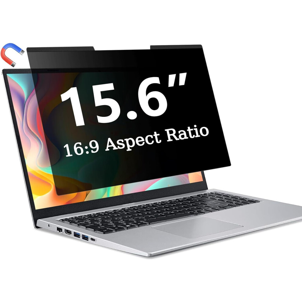 Magnetic 15.6" Laptop Privacy Screen Filter, Compatible With Hp/Dell/Acer/Asus/Samsung/Lenovo, 16:9 9395123115689
