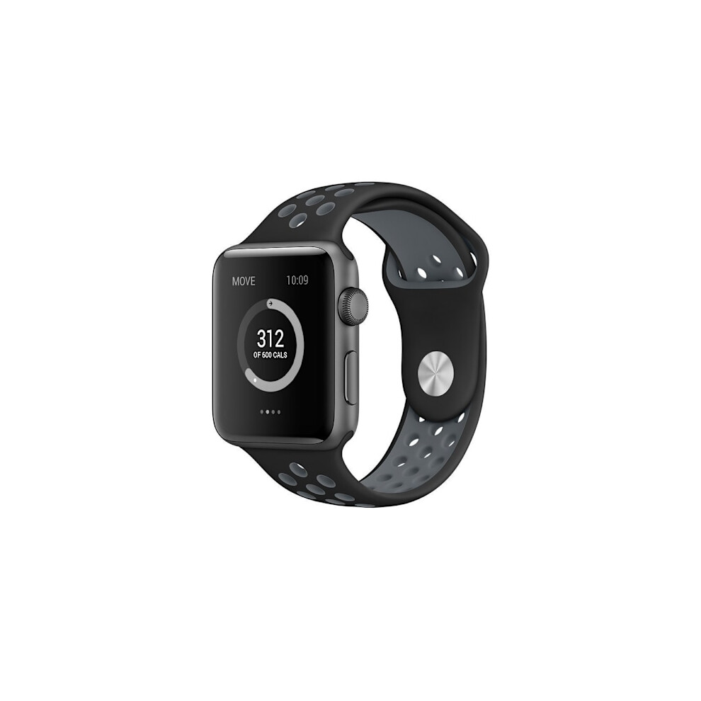 Bracelet In Silicone - Compatible With Apple Watchwith Apple Watch 38/40/41 Mm - Black/Grey 9395123116815
