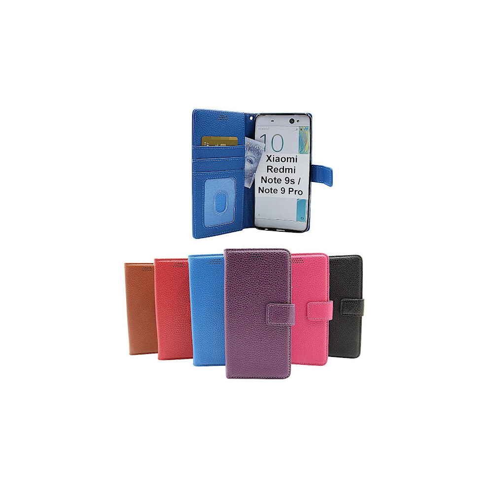 New Standcase Wallet Compatible With Xiaomi Redmi Note 9S / Note 9 Pro (Black) Black 9395123116921