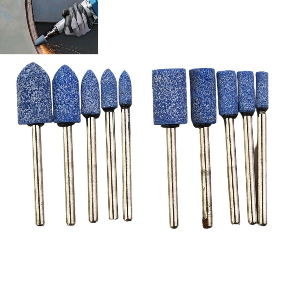 10Pcs Ceramic Stone Polishing Grinding Rotary Die Grinder Drill Bit Tool 9483153159992