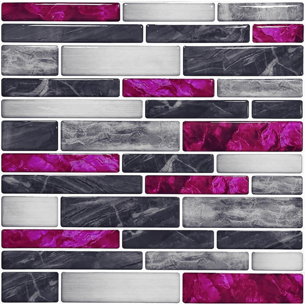 10-Pack Faux Brick 3D Wall Panels Peel And Stick In Mosaic, Self Adhesive Waterproof Foam Wallpaper For Bedroom, Bathroom, Kitchen,6X6inch 9483153191992