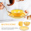 Melamine Dinnerware Set, Yellow/Blue, 3 Piece 4