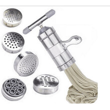 Noodle Machine, Delaman Portable Manual Operated Stainless Steel Pasta Maker Noddle Juicer Pressure Making Machine