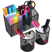 Bexikou Magnetic Pen Holder Set of 3, Compatible with Whiteboard, Fridge, Refrigerator, Locker, Strong Mesh Metal Organizer