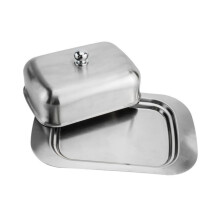 Stainless Steel Butter Dish with Lid, Wear Resistant Butter Keeper for Kitchen Counter Display