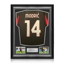 Luka Modric Signed AC Milan 2025-26 Authentic Home Football Shirt. Superior Frame
