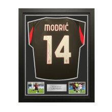 Luka Modric Signed AC Milan 2025-26 Authentic Home Football Shirt. Standard Frame