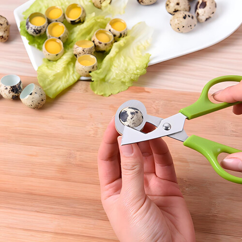2 Pcs Stainless Steel Quail Egg Scissors with Ergonomic Grip, Precise Egg Cutter for Kitchen 1