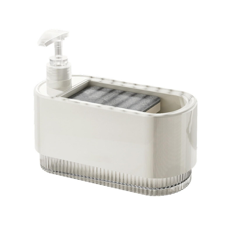Leak Proof Dish Soap Dispenser With Pump And Sponge Holder, Transparent Large Capacity For Kitchen Countertop 9113335468931