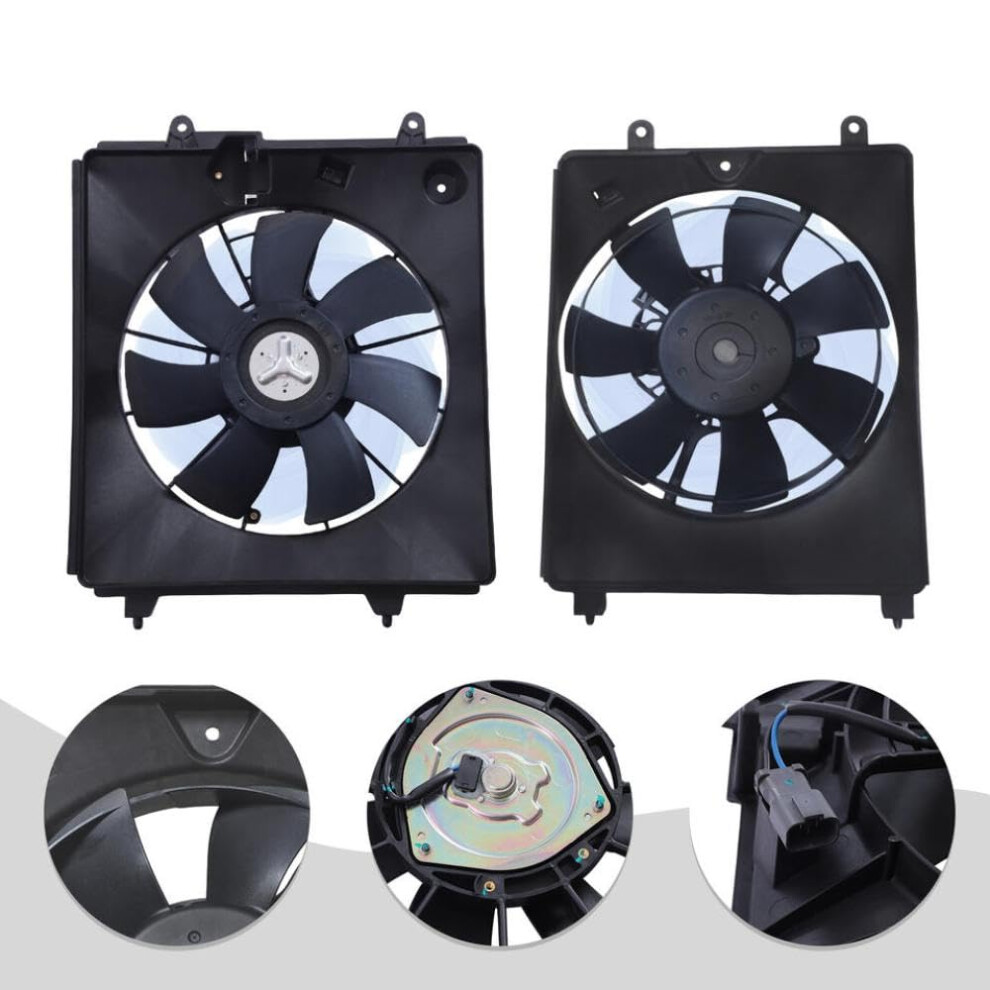 Cooling Fan Assembly Set For Civic 20122015 Lh Rh Driver Passenger Side Radiator Fan Replacement 9070919635045