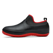Waterproof Non Slip Work Shoes Lightweight EVA Rain Garden Low Chef Footwear Red 6