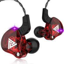 QKZ AK6 3.5mm in-ear wired subwoofer sports headphones Red