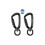 360 rotating carabiner, 4Kn, 2 pcs, black 2