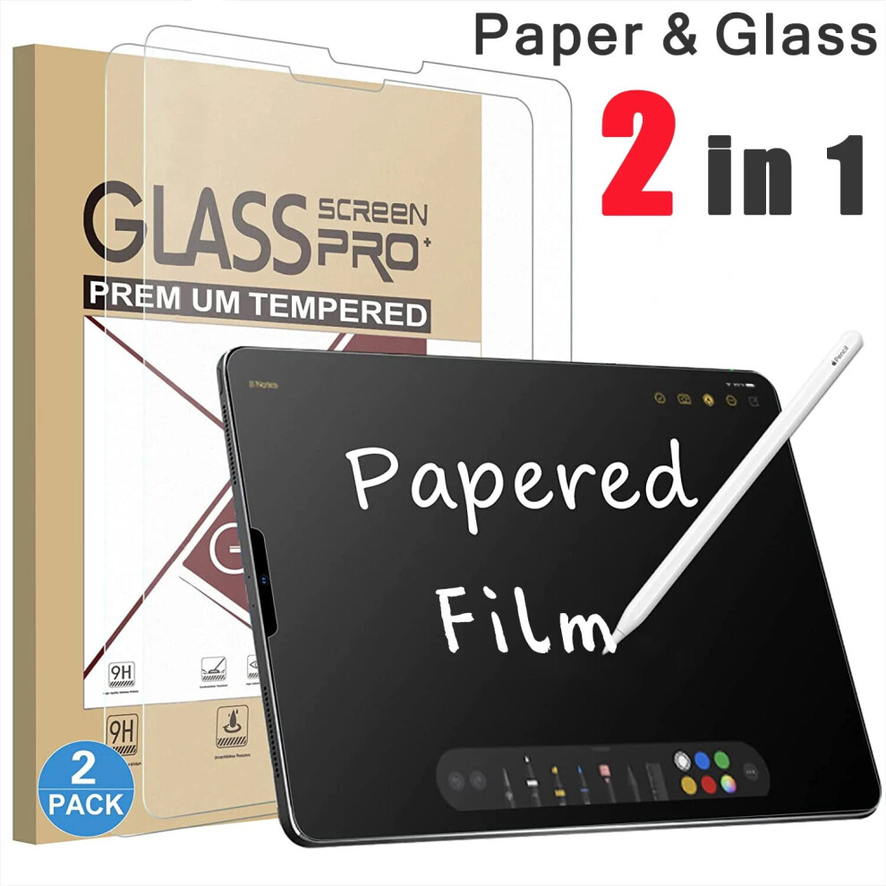 Screen Protector Compatible With Samsung Galaxy Tab A9 A8 A7 Lite 10.1 10.5, Like Paper Film For Tab S5e S6 Lite S7 S9 Fe S8 Plus T580, Tempered 9104899301116