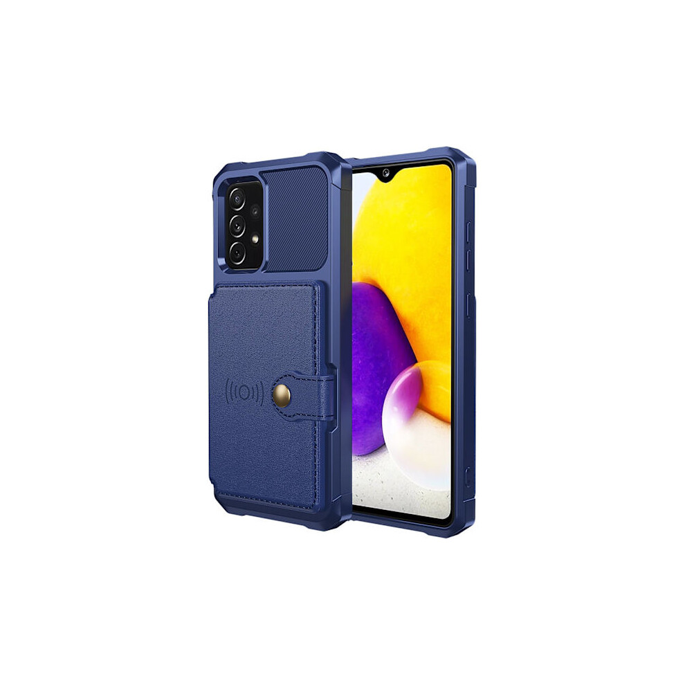 Compatible With Samsung Galaxy A53 5G - Elegant Case With Card Holder Blue 9104899302083