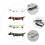 Guangmc 4Pcs Ceramic Dog Chopstick Rest Spoon Fork Holder for Dining Table 7