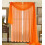 Qutain Linen Solid Viole Sheer Curtain Window Panel Drapes 55" x 84 inch - Orange 1