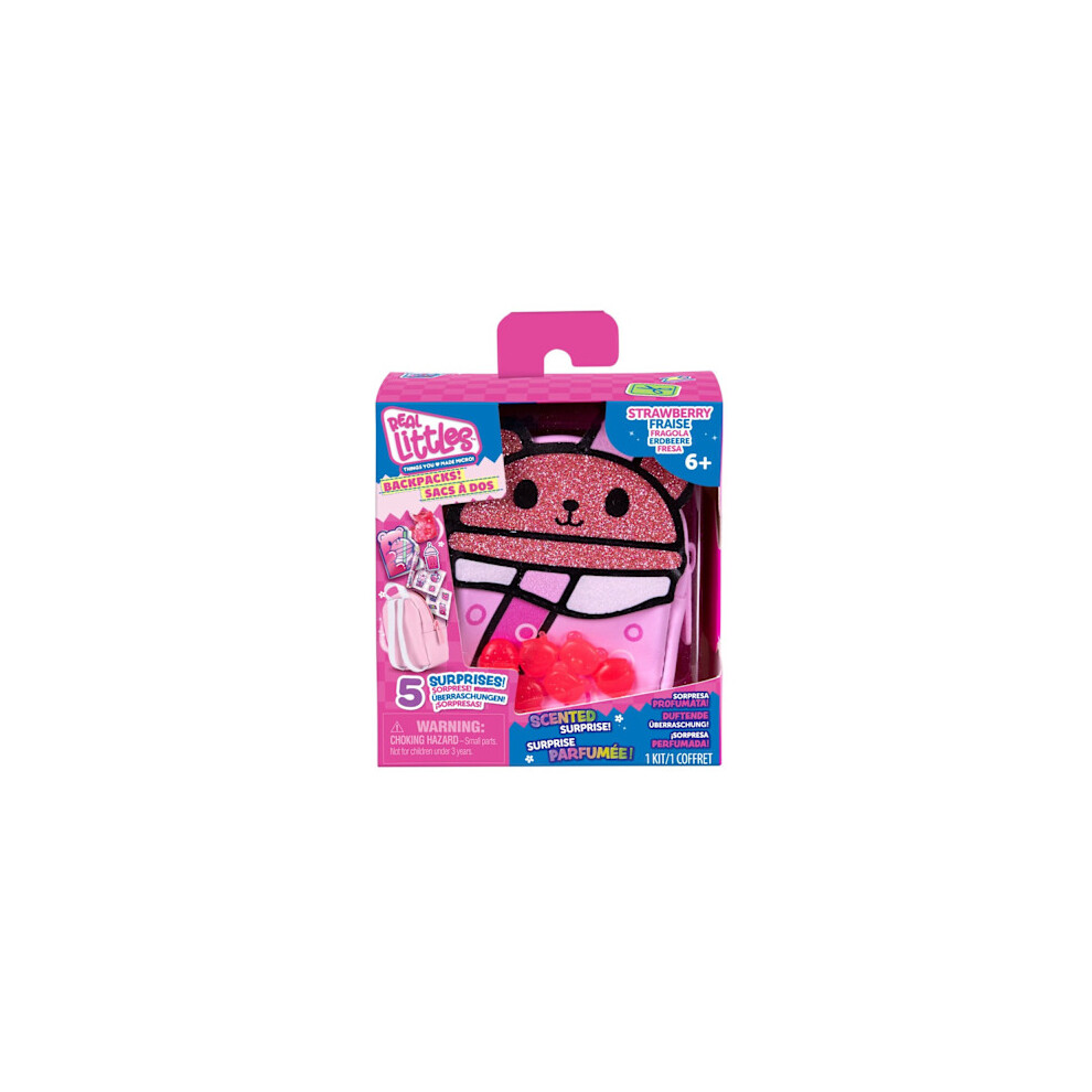 Real Littles Backpacks Scented Surprise Strawberry Boba!