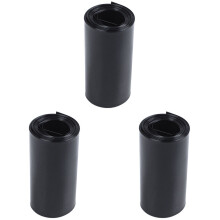 3pcs 70mm/44mm PVC Heat Shrink Tubing Wrap Black 2M 6.5Ft for 18650 Battery