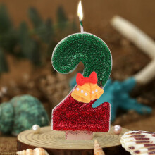 Racsoh Christmas Ornaments, 0-9 Digital Candle Bells for Cake, Birthday & Festival Decoration, Compatible with Xmas Tree