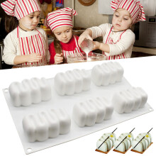 Uclet Cake Mould Christmas Cute Silicone Cake Tool Puff French DIY Baking Kit