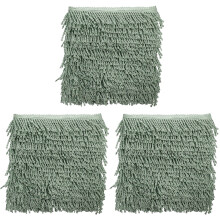 3 Rolls of DIY Garment Tassel Double Sided Tassel Fringe PU Leather DIY Garment Accessories