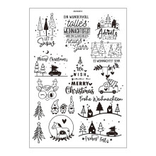 Christmas Candle Snowman Water Sticker Theme Activity Mood Candle Decoration Ultra Light Water Sticker