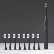 RnemiTe-amo USB Charging Electric Toothbrush, Electric Toothbrush With 8 Brush Heads, Smart 6-ModesTimer Electric Toothbrush IPX7 Water-Resistant
