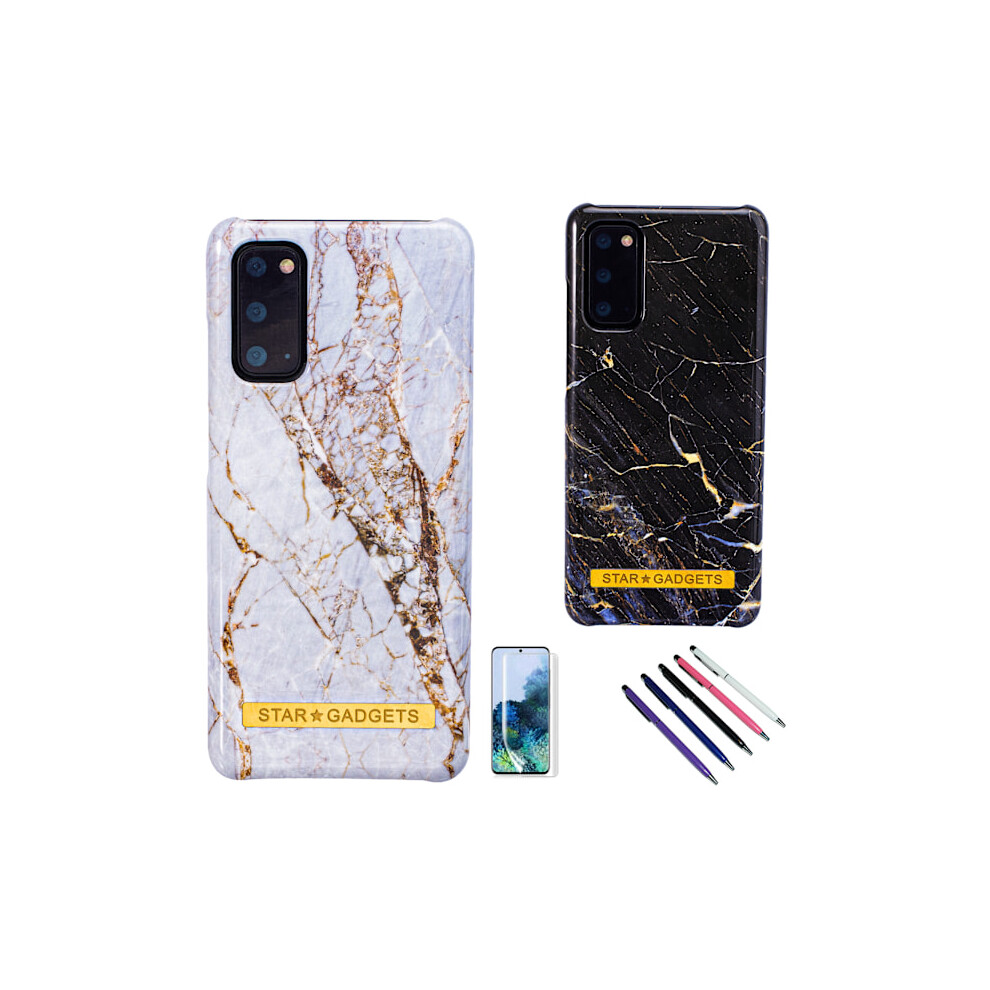 Compatible With Samsung Galaxy S20 - Case / Protection / Marble Black 9338982196260