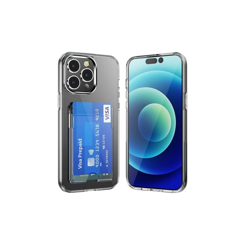 Compatible With Iphone 15 Pro Max Transparent Case With Card Holder Transparent 9338982196529