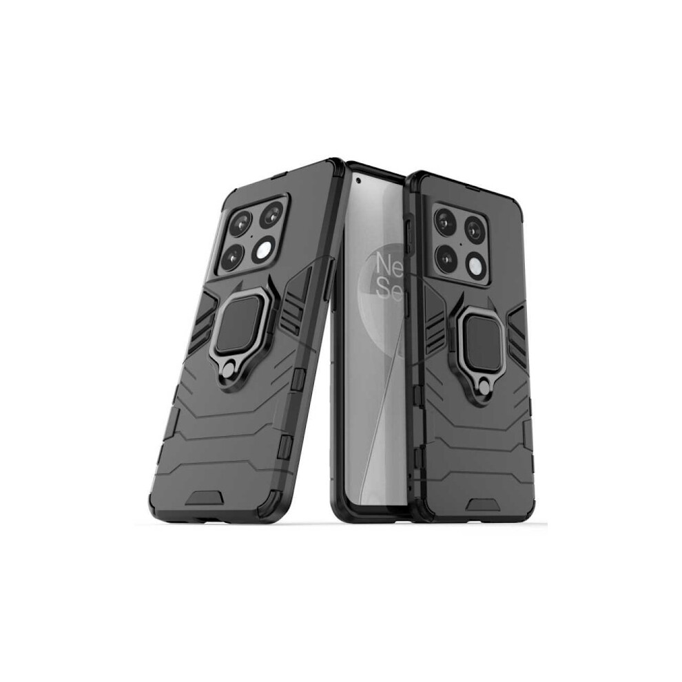 Compatible With Oneplus 10 Pro Shockproof Case With Ring Holder Thinarmor Black 9338982196499