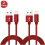 2 pcs high quality 3 m compatible with iphone red Red 1