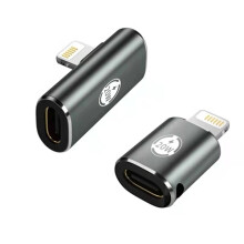 USB c to Light-ning, supports 20W PD, fast charging function for i-Phone i-Pad i-Pod series compatible (2Pack i-OS Phone male adapter to USB Type-C F
